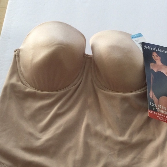 Bustier Molded Cup extra Firm control color beige size 36C. #77. - Picture 2 of 9
